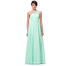 Kate Kasin eine Schulter Chiffon hellgrün lange Brautjungfer Kleid KK000200-2